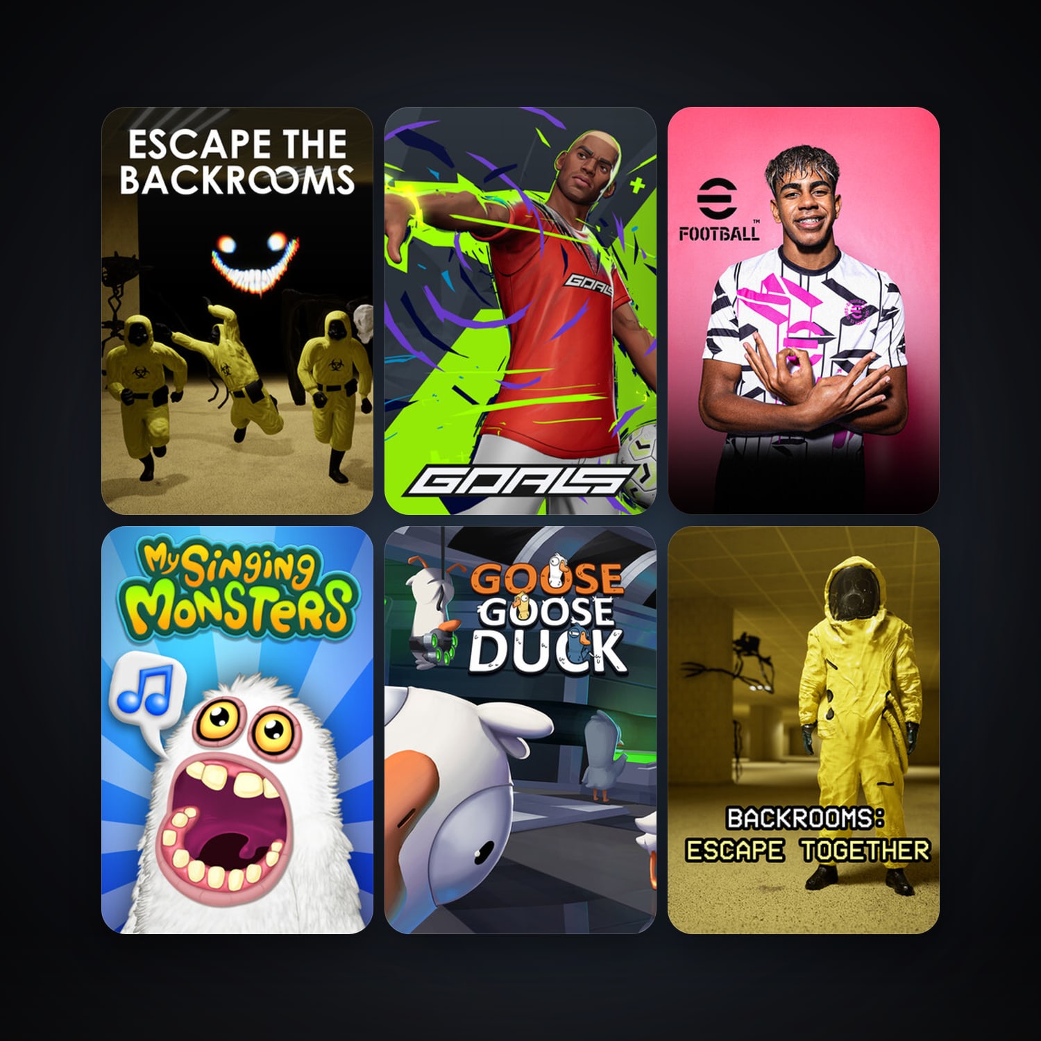 My Singing Monsters + Goose Goose Duck, 14 games, clean — HabibiAccounts