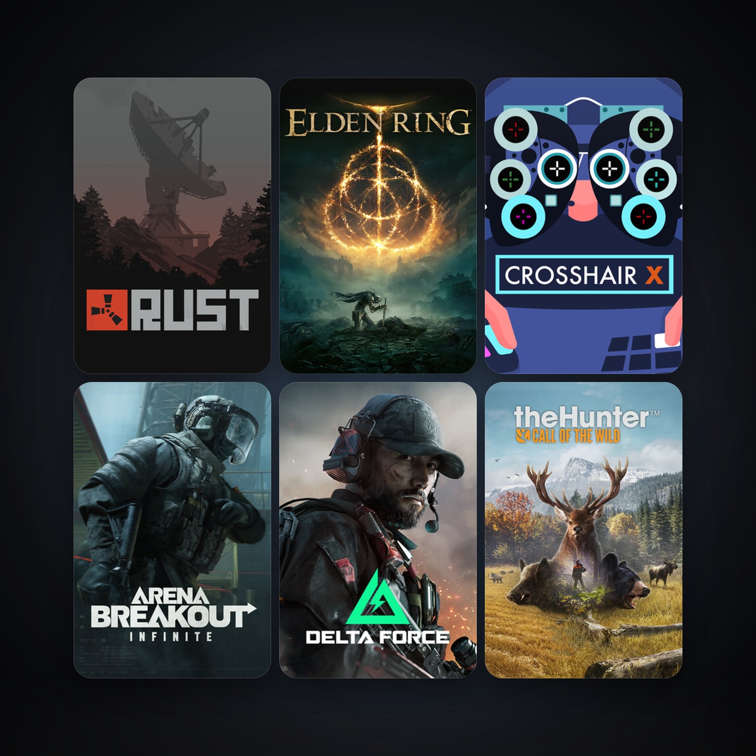 Rust + theHunter: Call of the Wild, 100 games, Steam 25, clean — HabibiAccounts