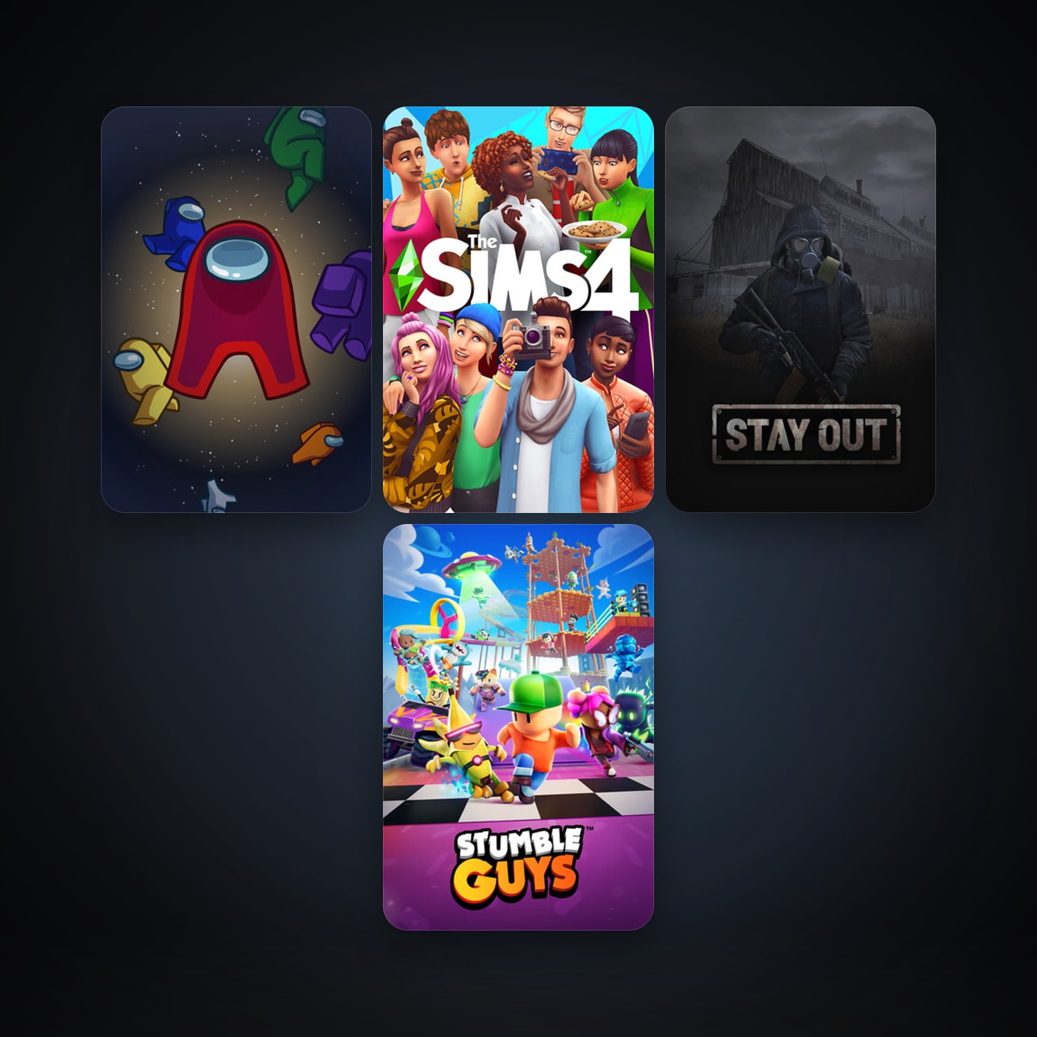 Among Us + Stay Out, 6 games, clean — HabibiAccounts