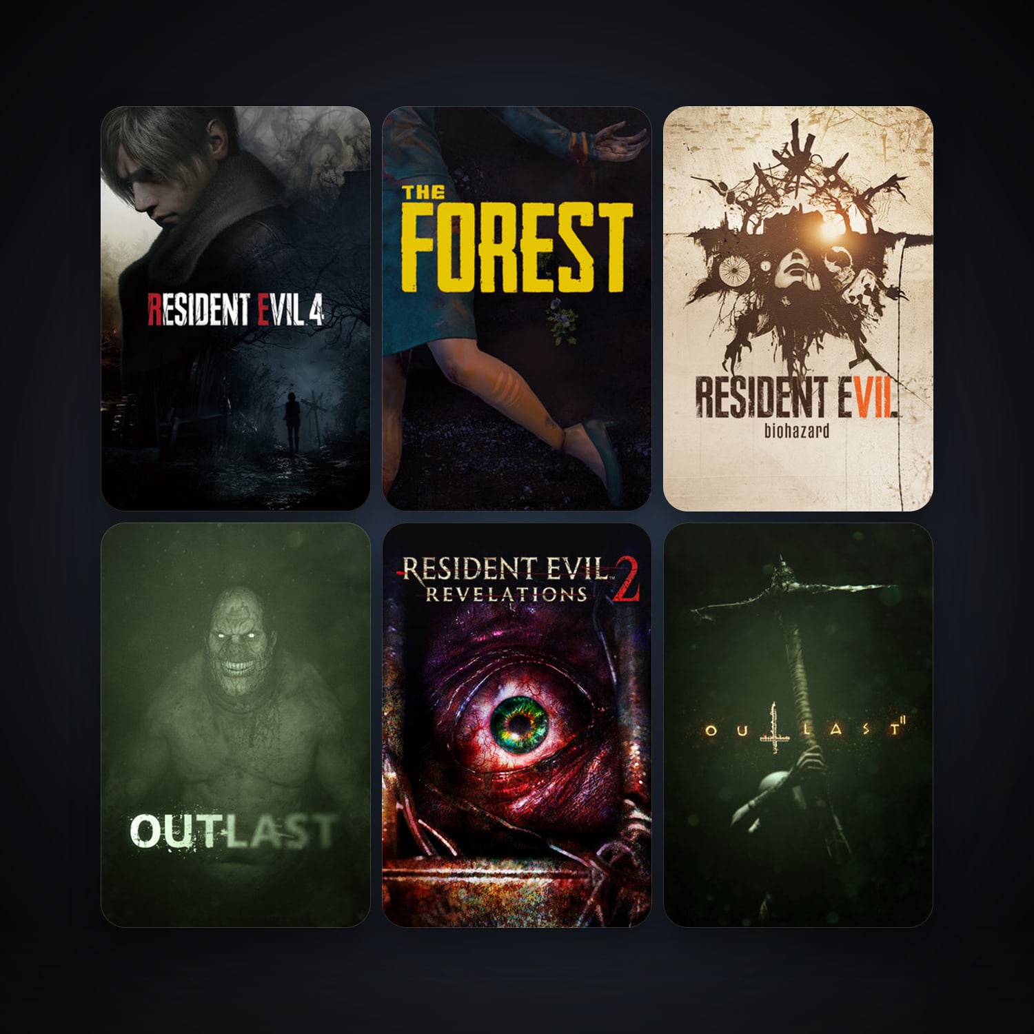 Outlast + The Forest, 6 games, clean — HabibiAccounts
