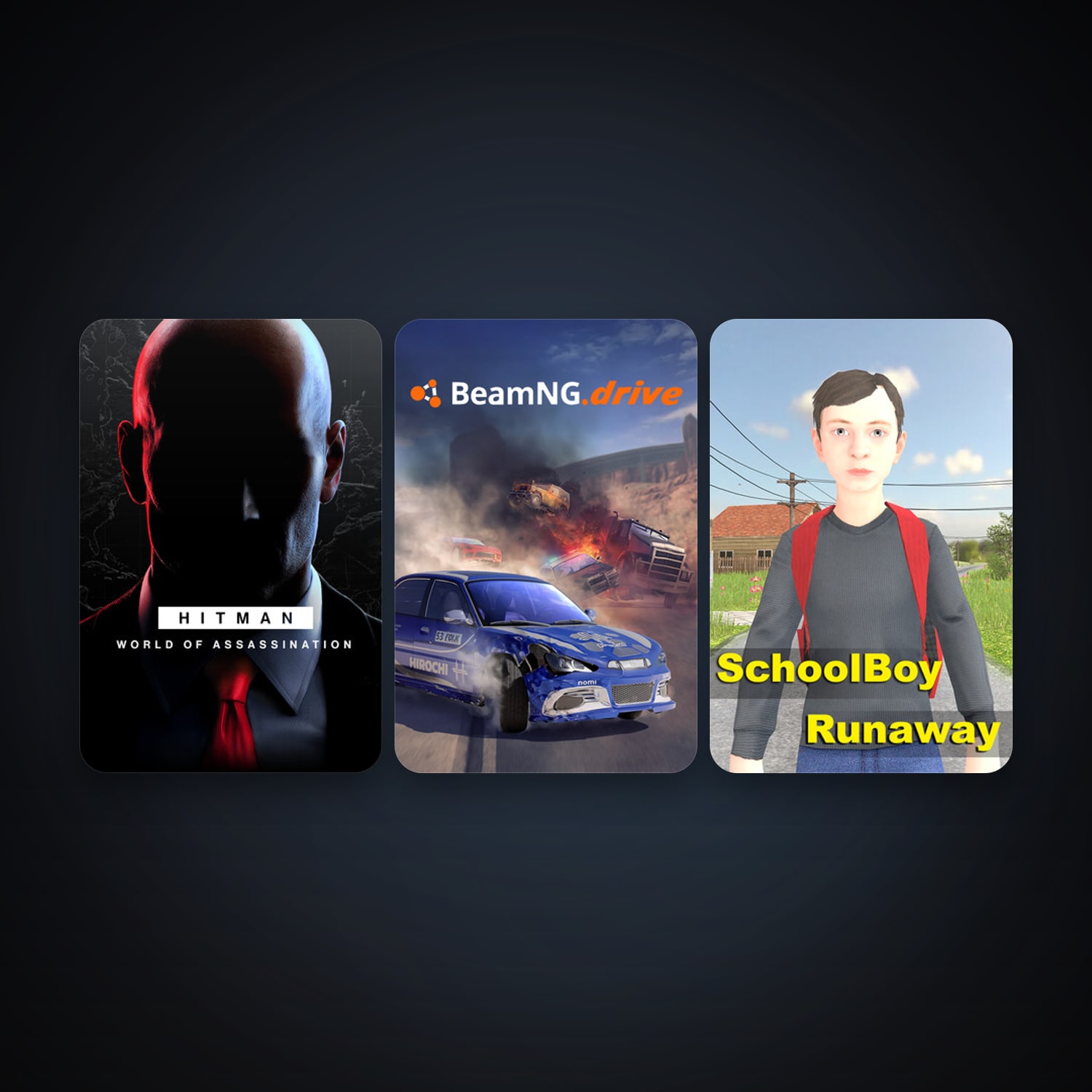 BeamNG.drive + HITMAN World of Assassination, 5 games, clean — HabibiAccounts