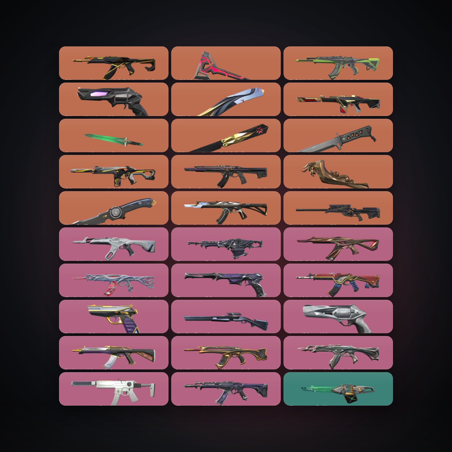 EU Gold 3 locker — 7 knives, 91 skins, lvl 229 · 260984251 — HabibiAccounts