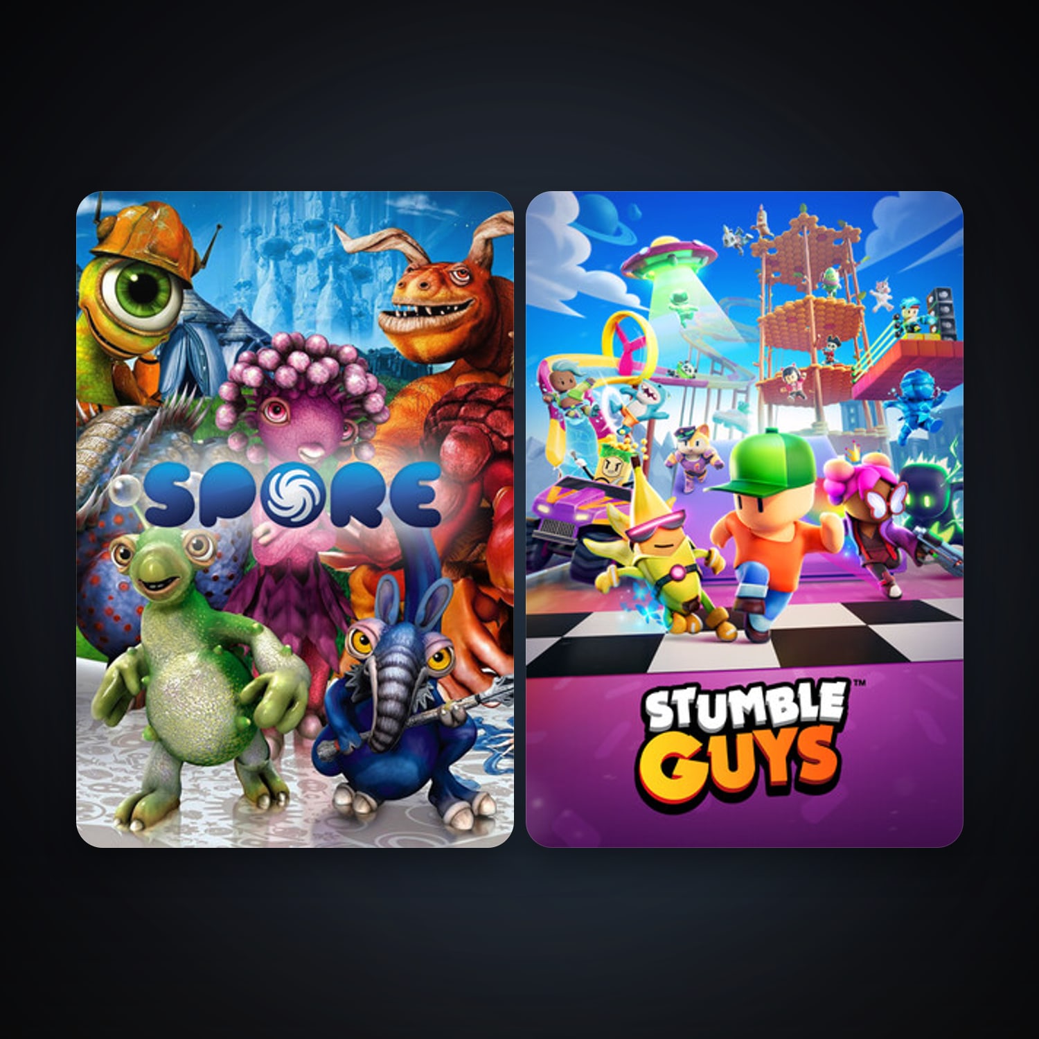SPORE + Stumble Guys, 2 games, clean — HabibiAccounts
