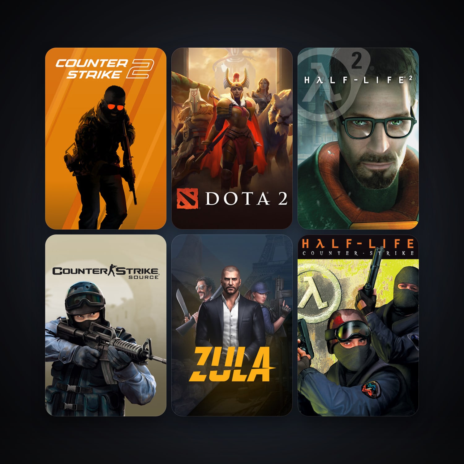 Counter-Strike + Half-Life 2, 31 games, Steam 11, clean — HabibiAccounts