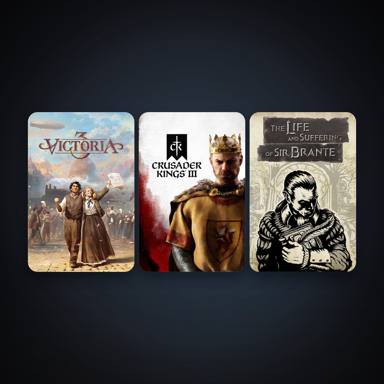 Victoria 3 + Crusader Kings III, 4 games, clean — HabibiAccounts