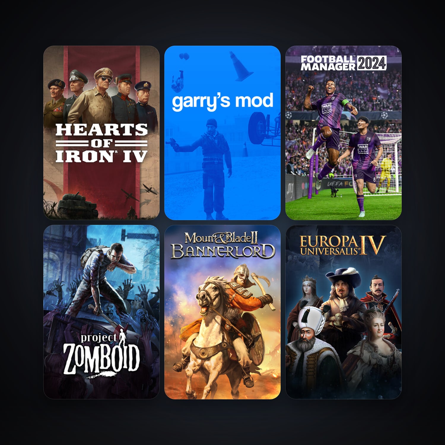 Garry's Mod + Mount & Blade: Warband, 246 games, Steam 13, clean — HabibiAccounts