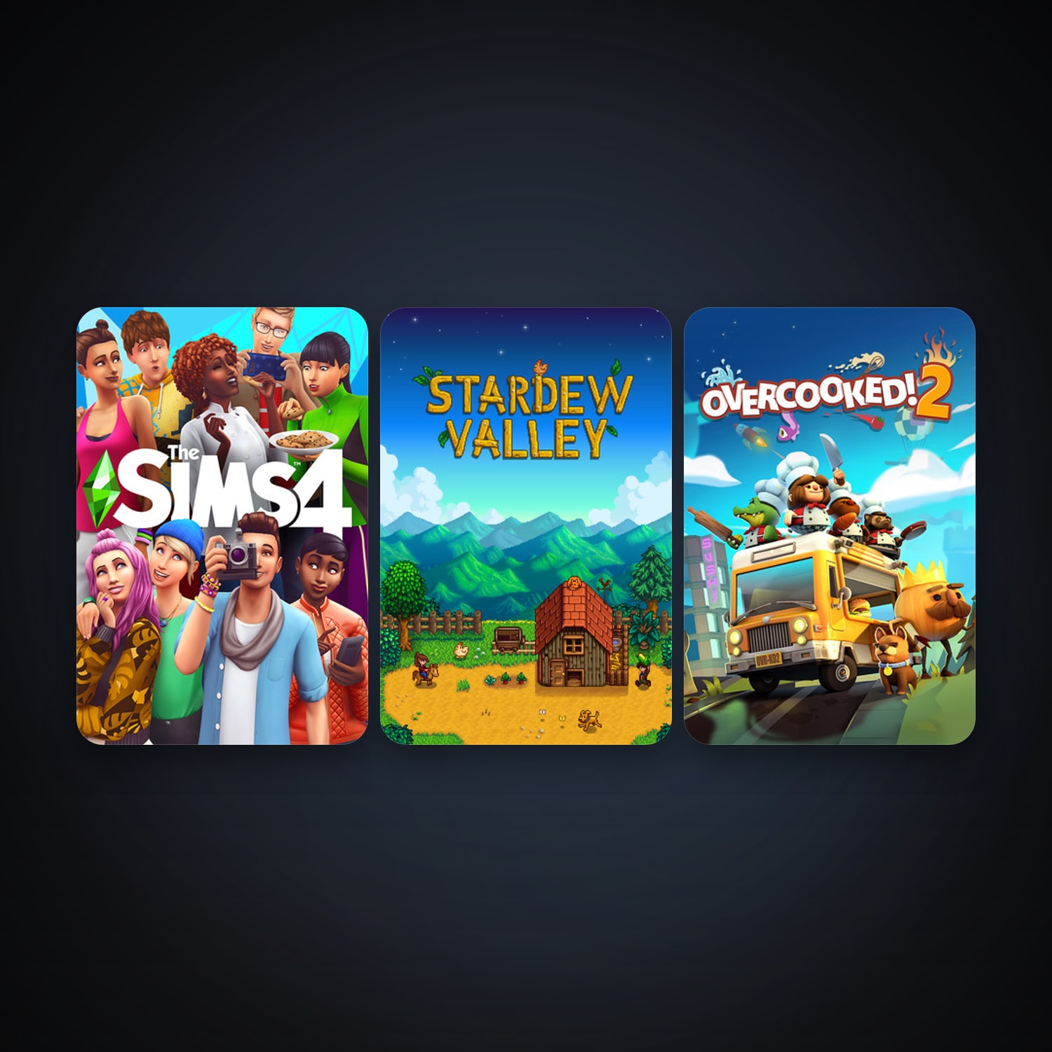 Stardew Valley + Overcooked! 2, 3 games, clean — HabibiAccounts