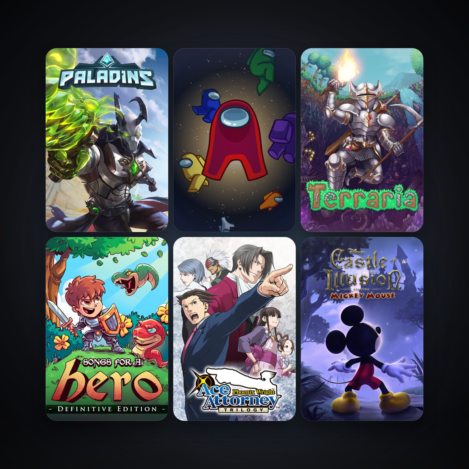 Terraria + Castle of Illusion, 73 games, clean — HabibiAccounts