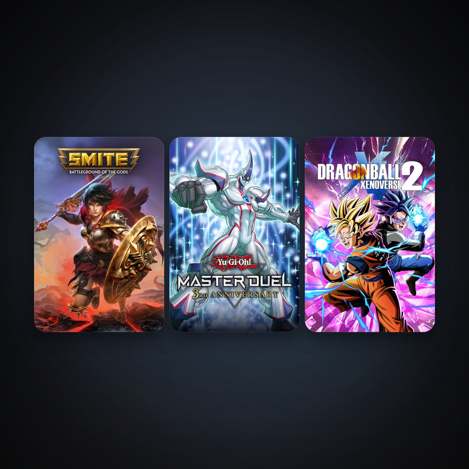 SMITE + DRAGON BALL XENOVERSE 2, 4 games, clean — HabibiAccounts