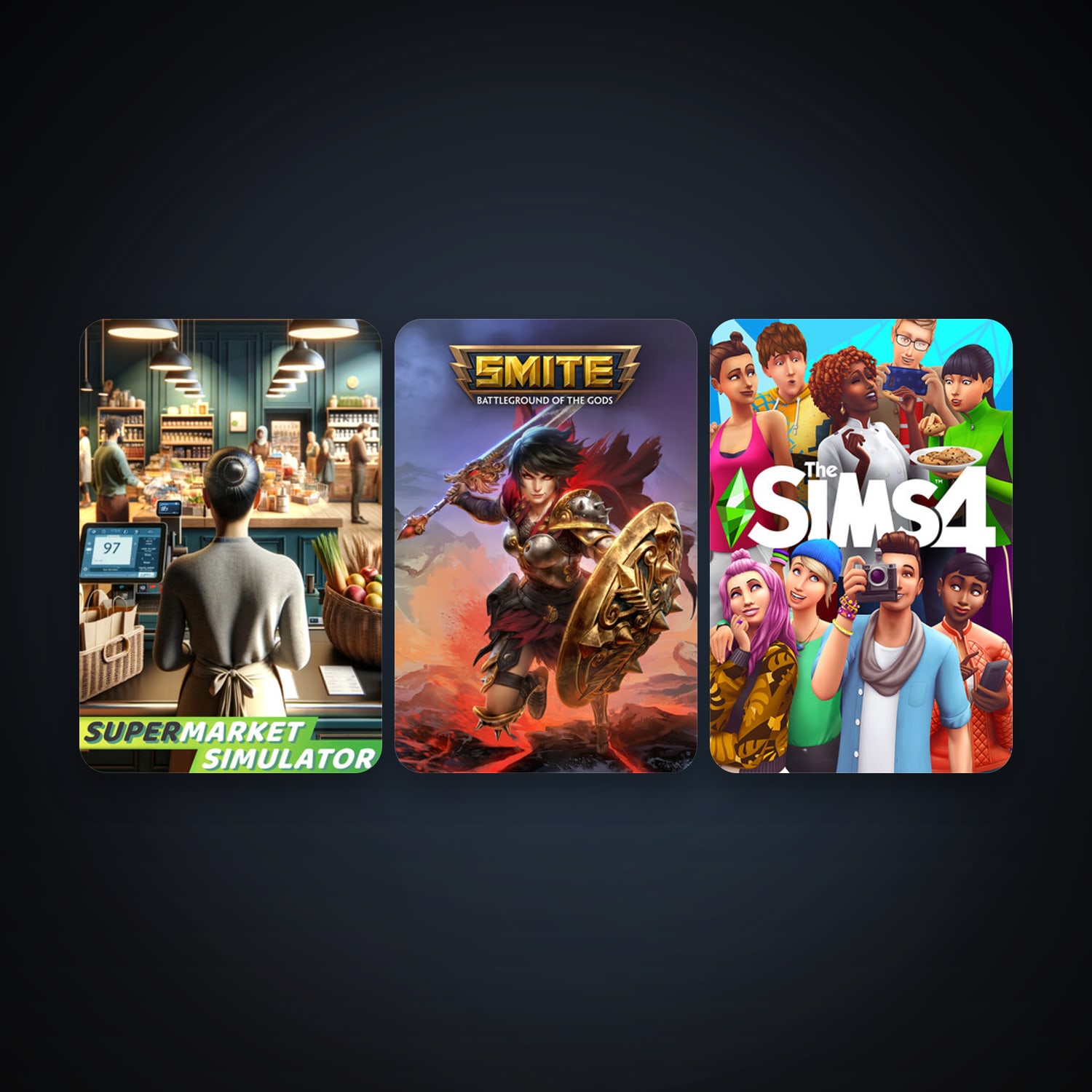 SMITE + The Sims 4, 9 games, clean — HabibiAccounts