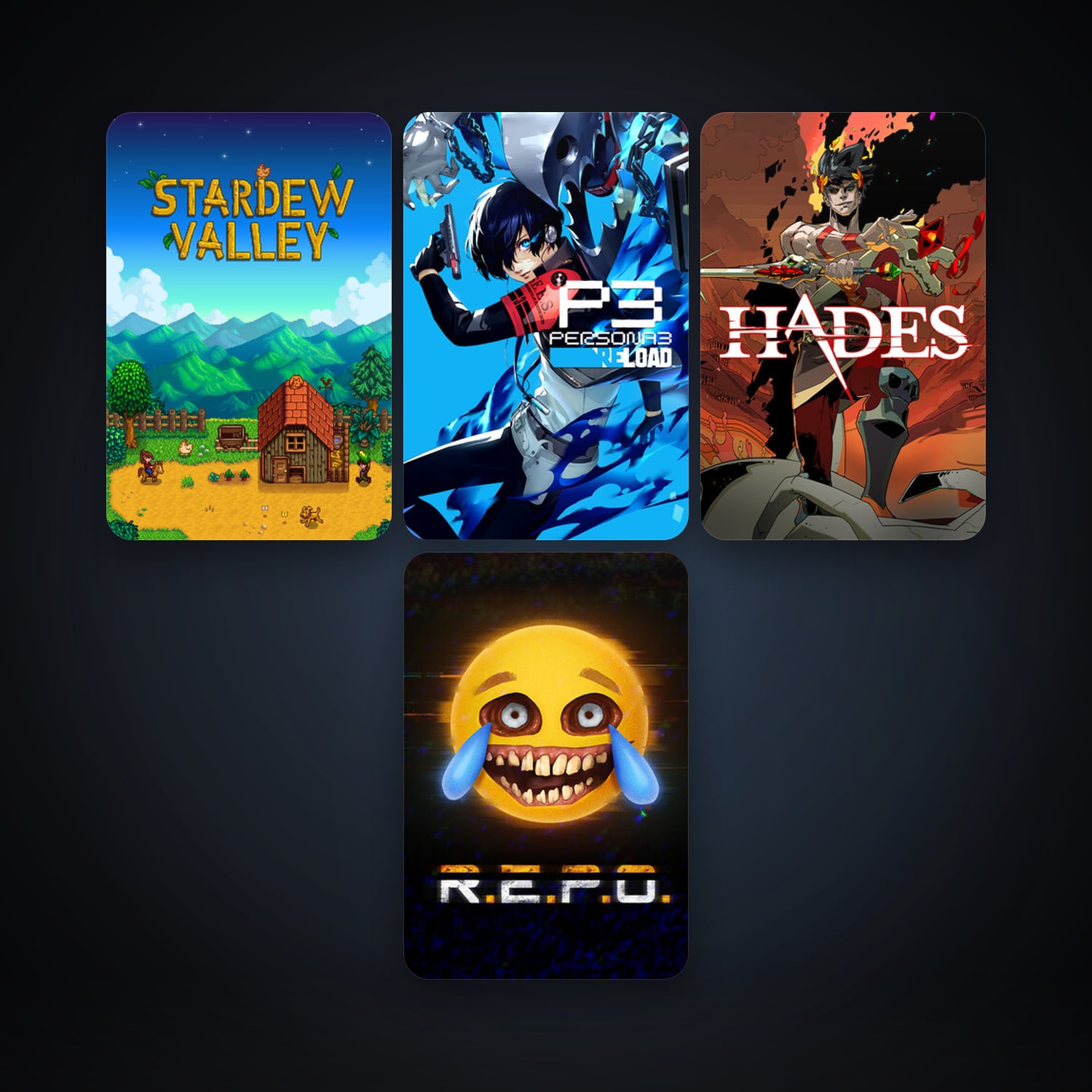 Stardew Valley + Hades, 4 games, clean — HabibiAccounts