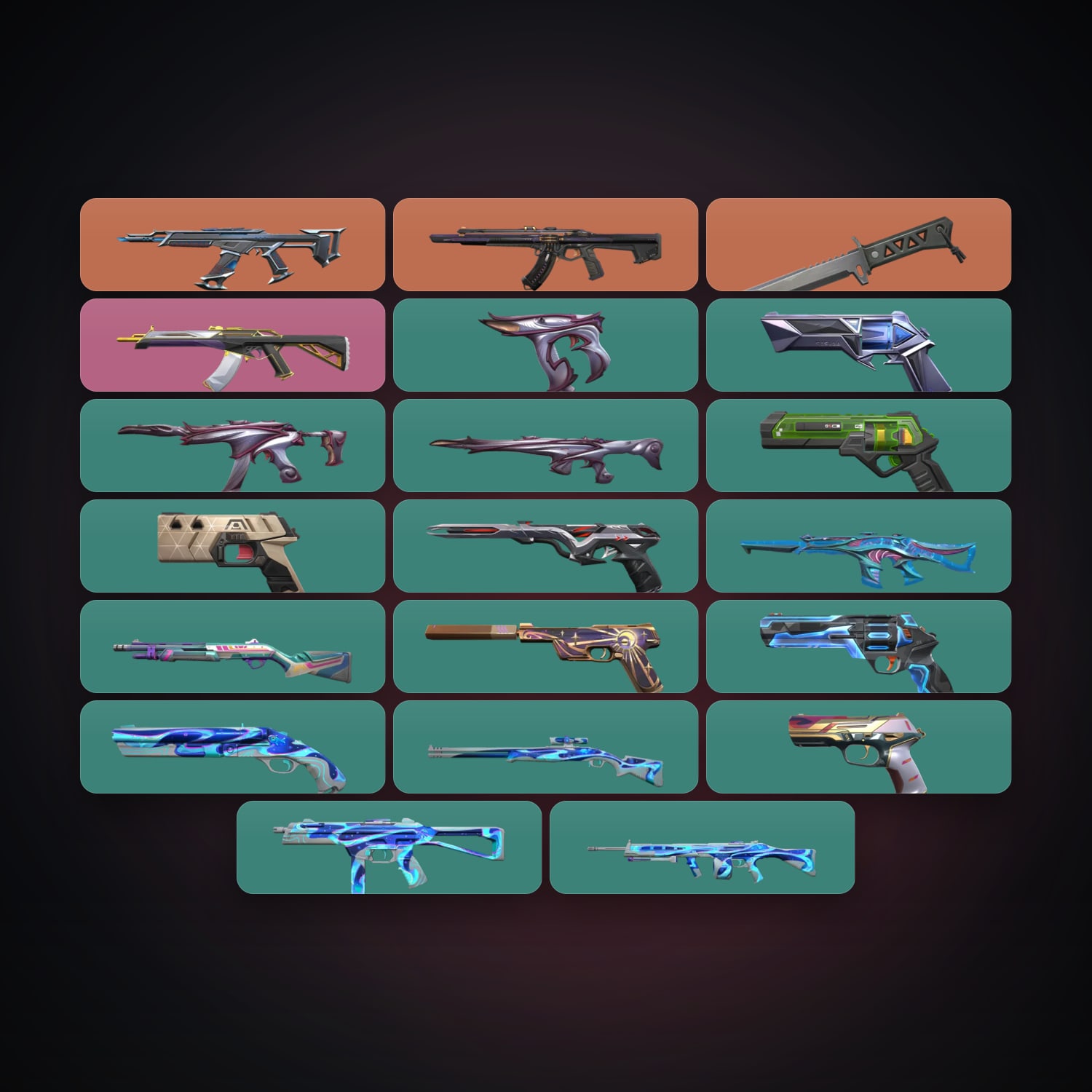 EU Gold 1 locker — 1 knives, 21 skins, lvl 128 — HabibiAccounts