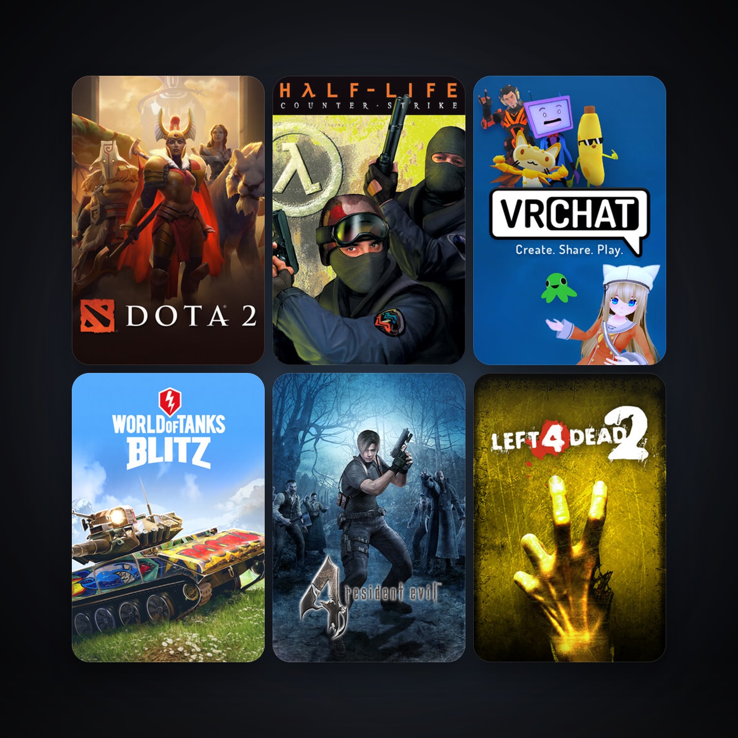 Counter-Strike + Left 4 Dead 2, 99 games, Steam 12, clean — HabibiAccounts
