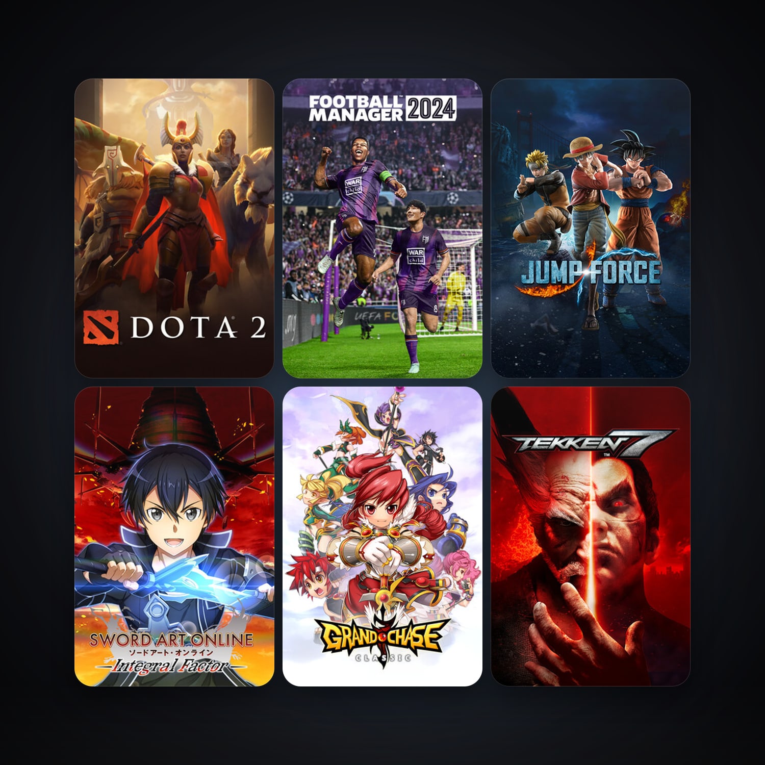 Dota 2 + TEKKEN 7, 27 games, clean — HabibiAccounts