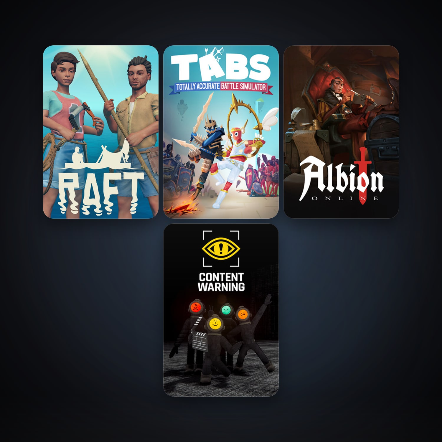 Totally Accurate Battle Simulator + Raft, 5 games, clean — HabibiAccounts