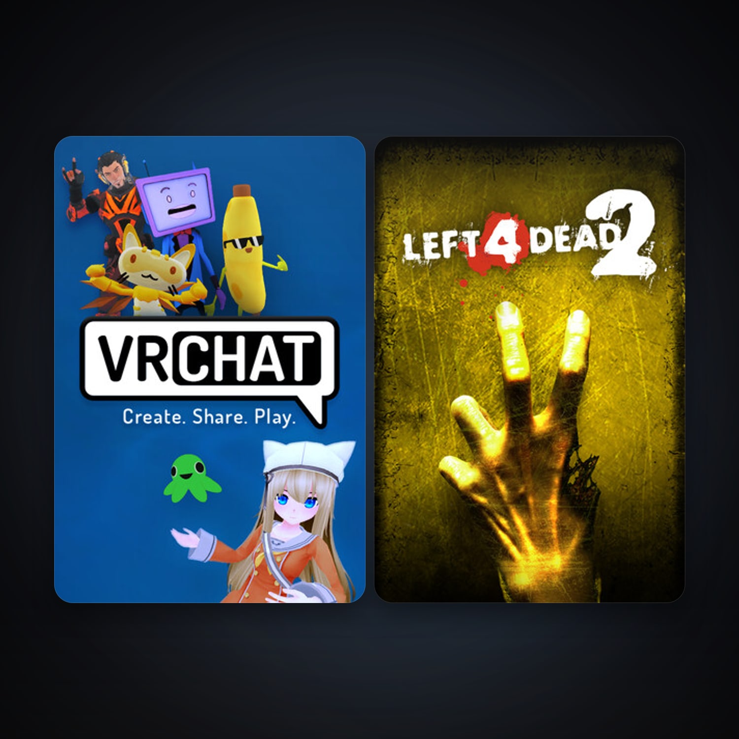 Left 4 Dead 2 + VRChat, 6 games, clean — HabibiAccounts