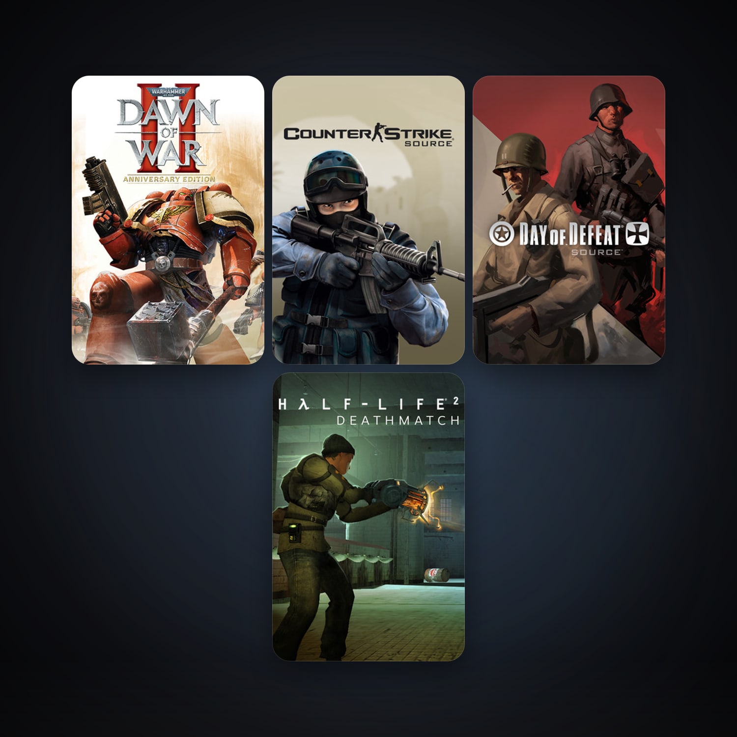 Counter-Strike: Source + Day of Defeat: Source, 6 games, Steam 10, clean — HabibiAccounts