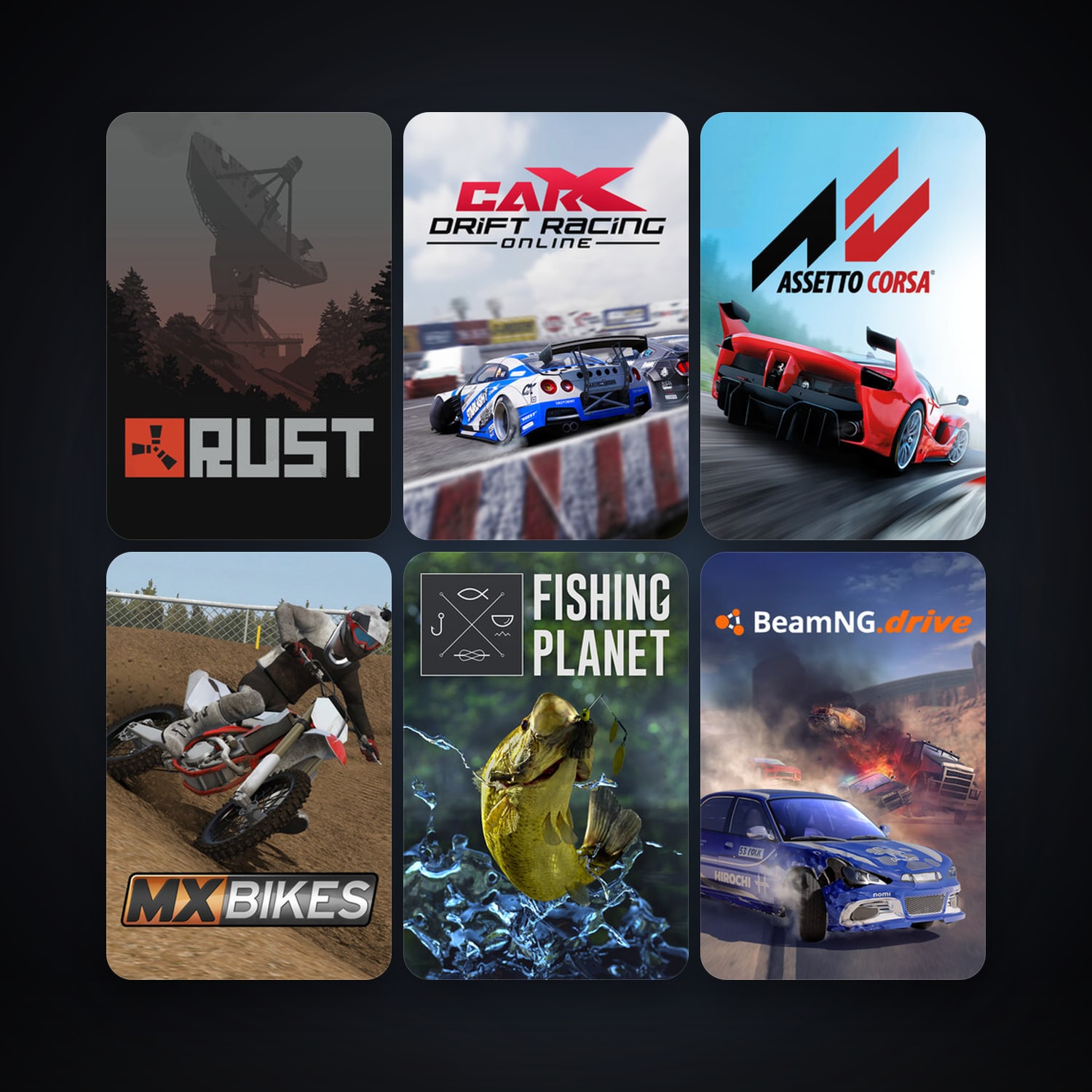 Assetto Corsa + Rust, 39 games, clean — HabibiAccounts