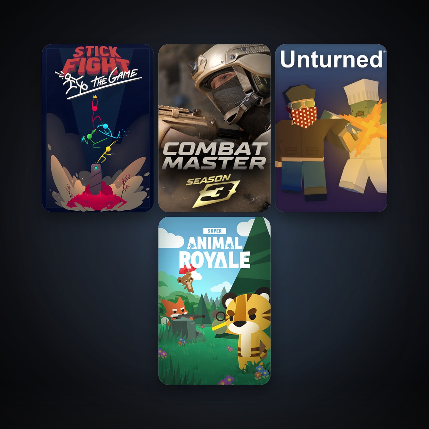 Unturned + Rec Room, 22 games, clean — HabibiAccounts