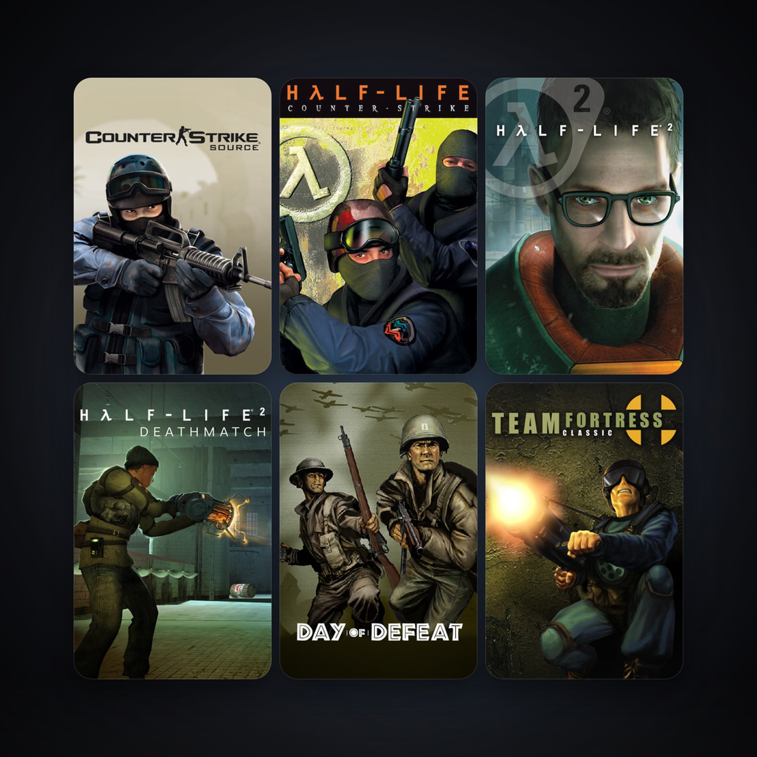 Counter-Strike + Team Fortress Classic, 12 games, clean — HabibiAccounts