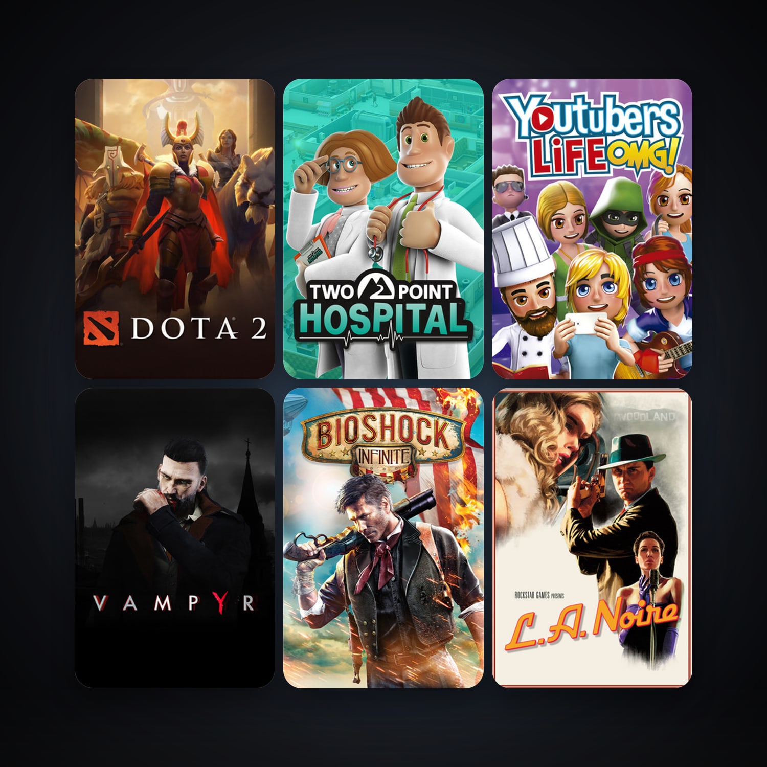 Dota 2 + BioShock Infinite, 82 games, Steam 11, clean — HabibiAccounts