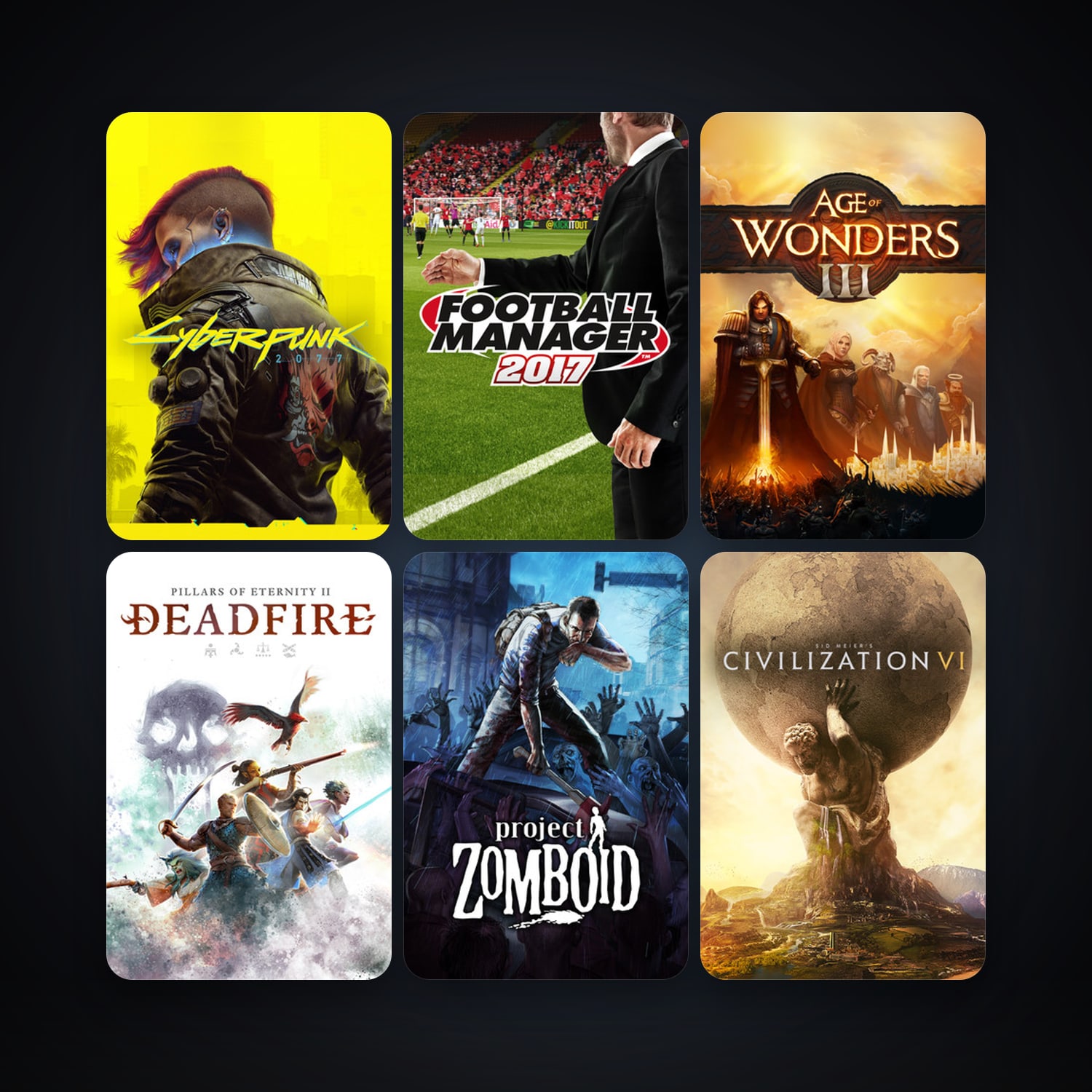 Project Zomboid + Age of Wonders III, 27 games, clean — HabibiAccounts