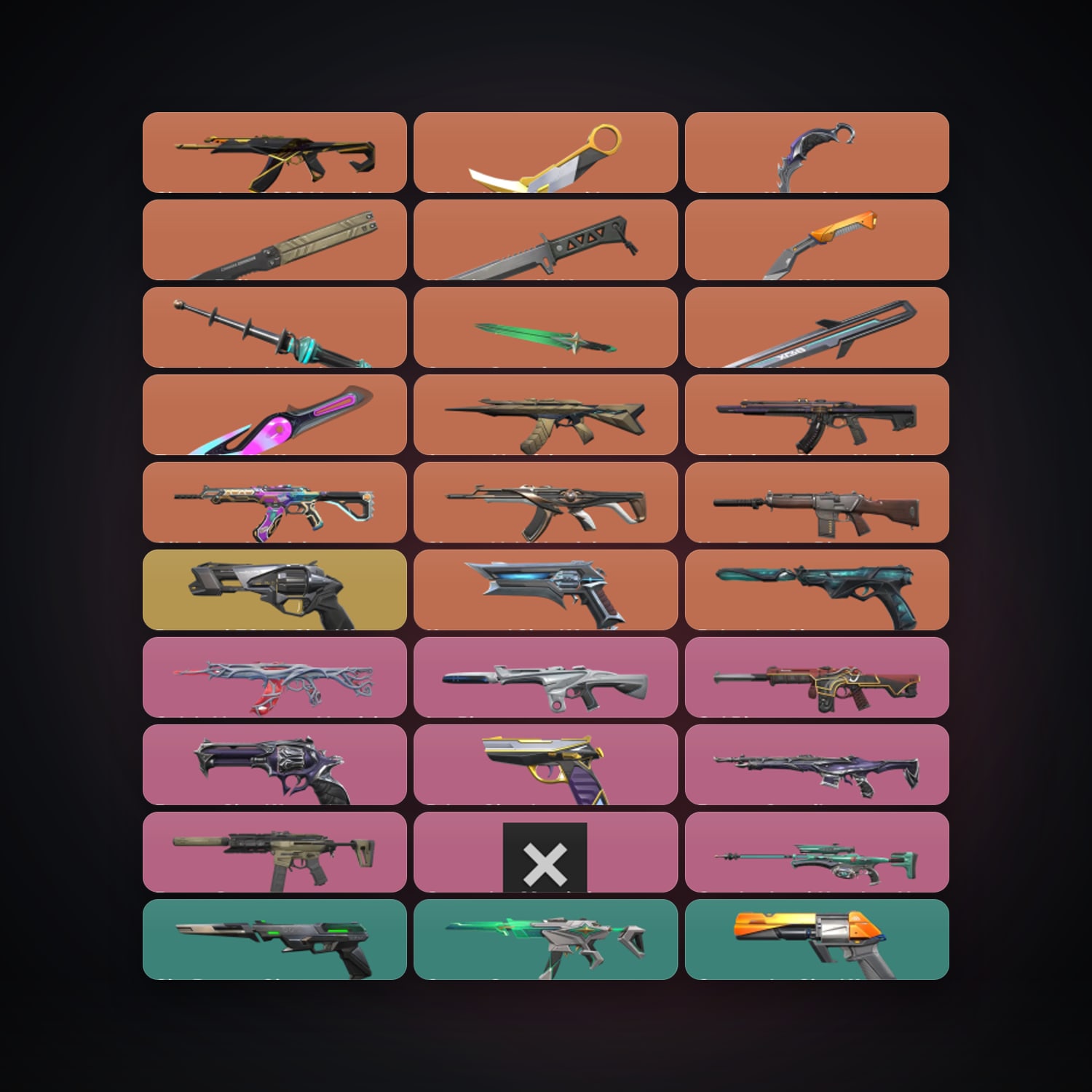 EU Diamond 1 locker — 9 knives, 83 skins, lvl 267 — HabibiAccounts