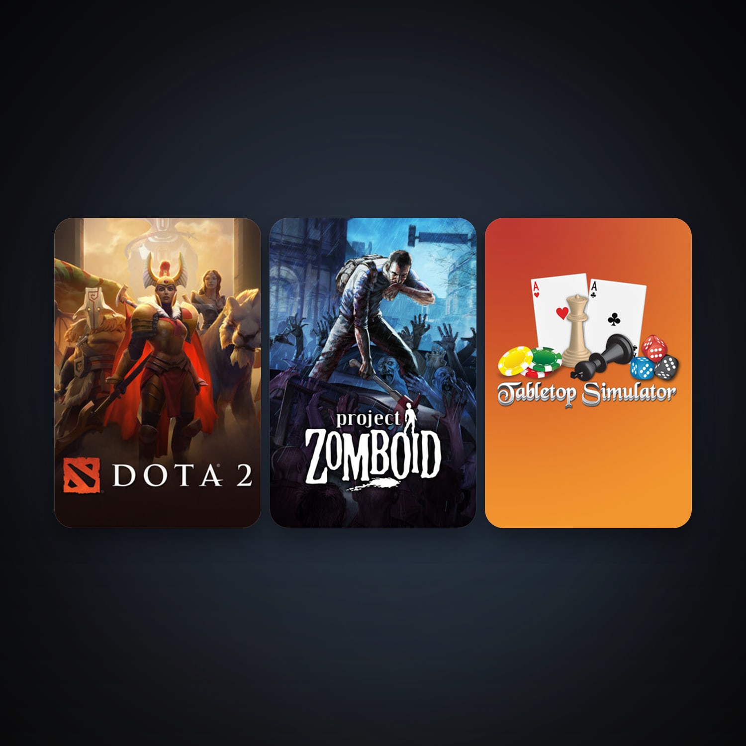 Dota 2 + Project Zomboid, 14 games, clean — HabibiAccounts