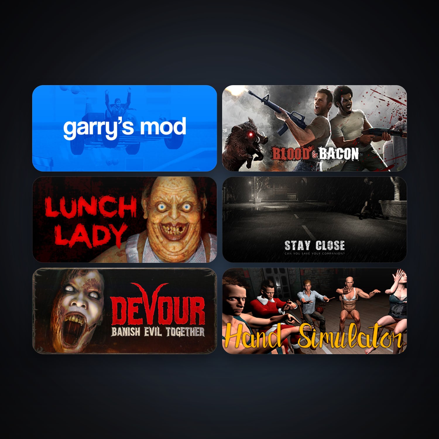 Garry's Mod + Blood and Bacon, 14 games, clean — HabibiAccounts
