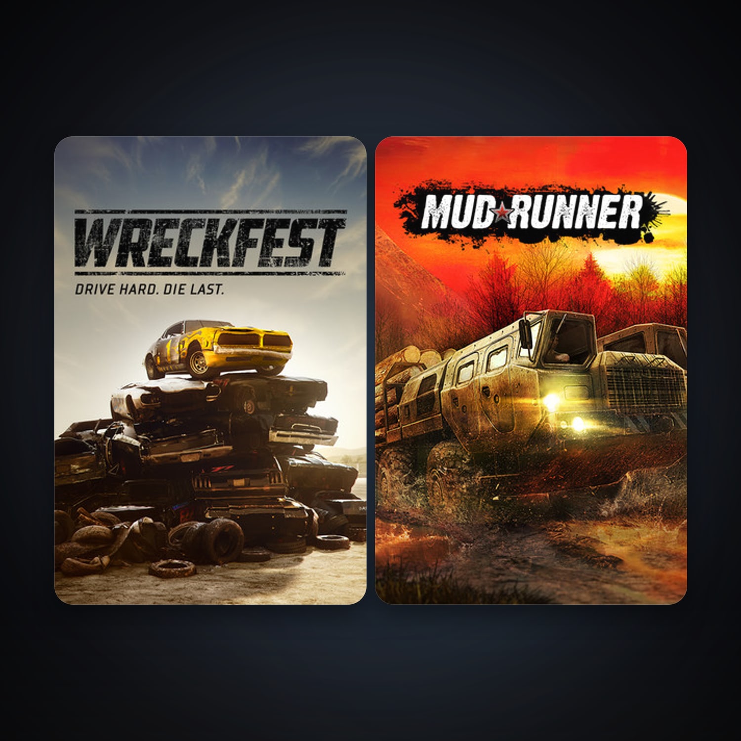 Next Car Game: Wreckfest + Spintires: MudRunner, 8 games, clean — HabibiAccounts