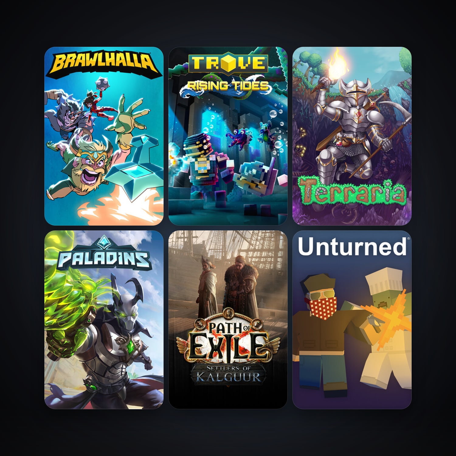 Terraria + Path of Exile, 38 games, clean — HabibiAccounts