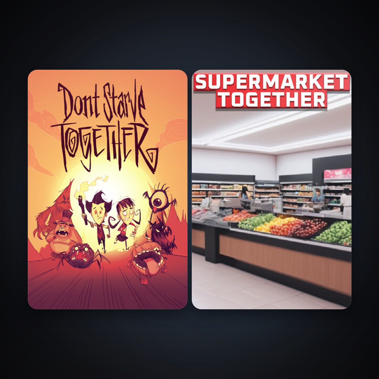 Don't Starve Together + Supermarket Together, 3 games, clean — HabibiAccounts