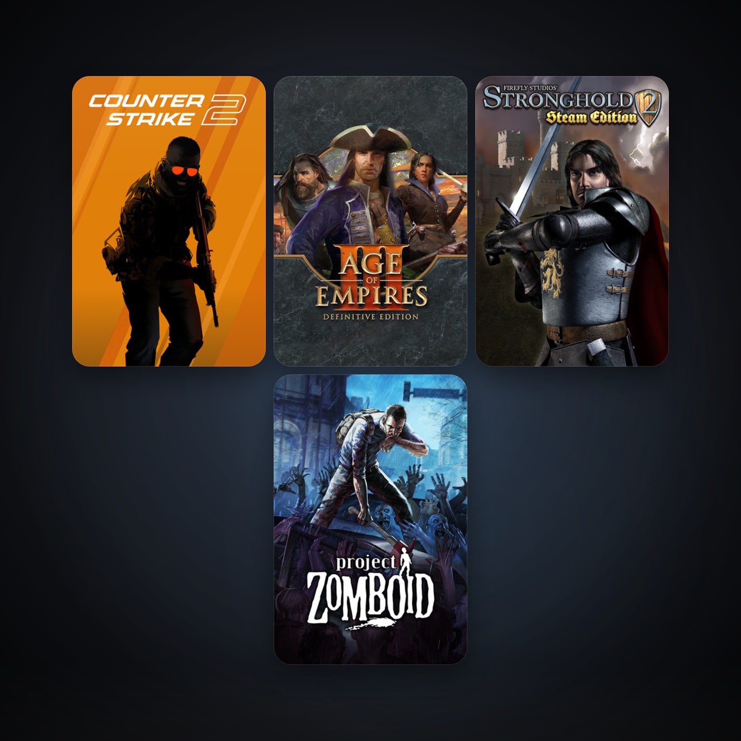 CS2 Prime + Stronghold 2: Steam Edition, 5 games, clean — HabibiAccounts