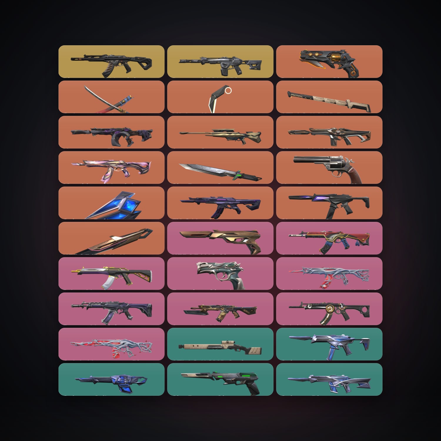 LA Silver 1 locker — 6 knives, 66 skins, lvl 187 — HabibiAccounts