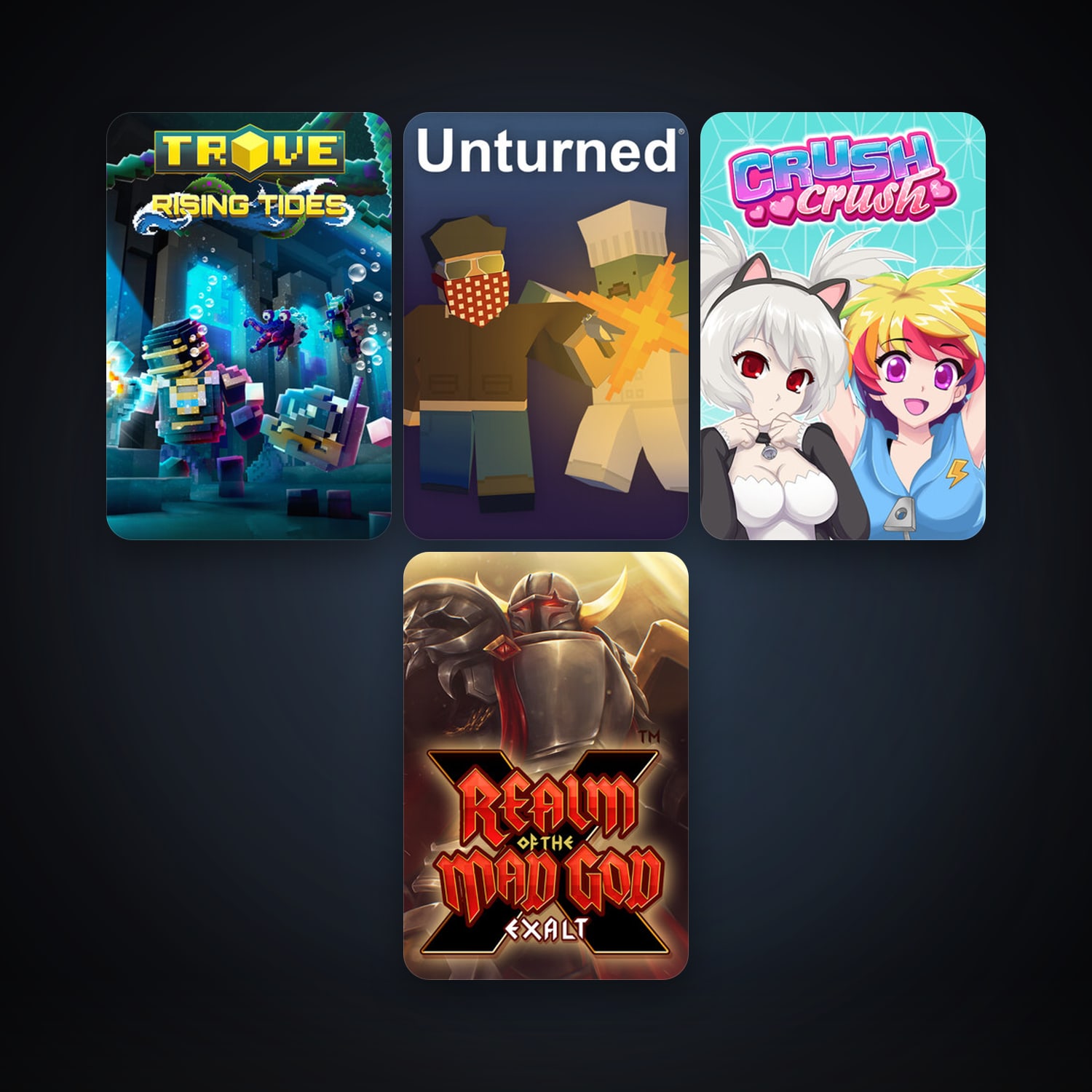 Realm of the Mad God + Dungeon Defenders II, 12 games, clean — HabibiAccounts