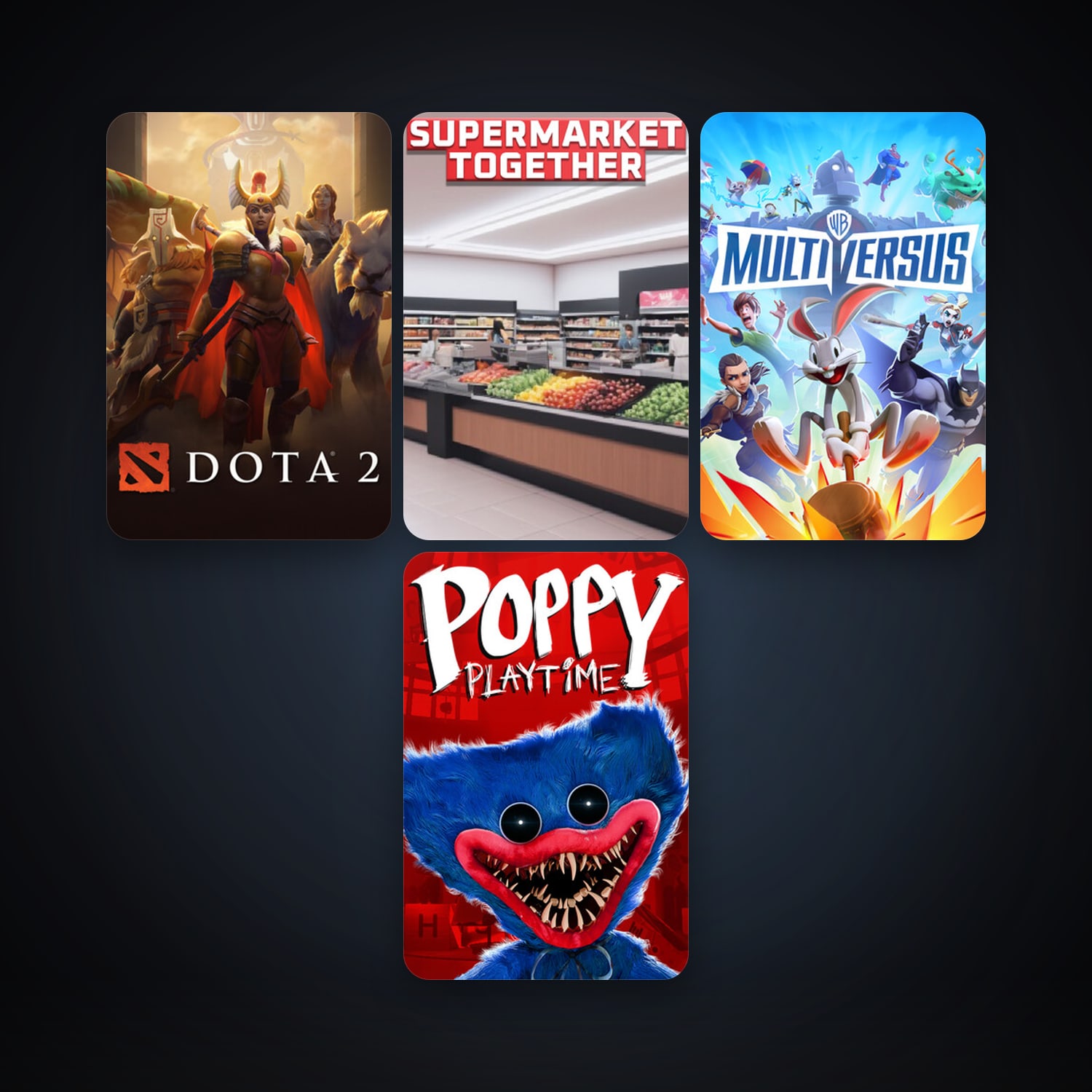 Dota 2 + Poppy Playtime, 9 games, clean — HabibiAccounts