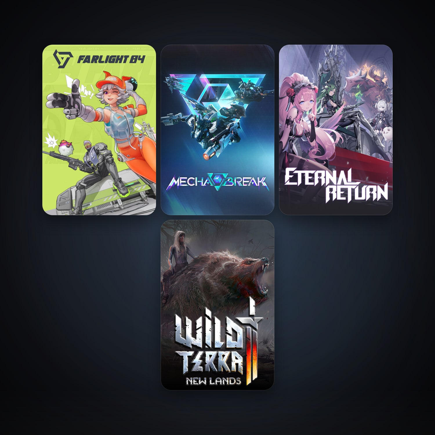 Eternal Return + Wild Terra 2: New Lands, 7 games, clean — HabibiAccounts