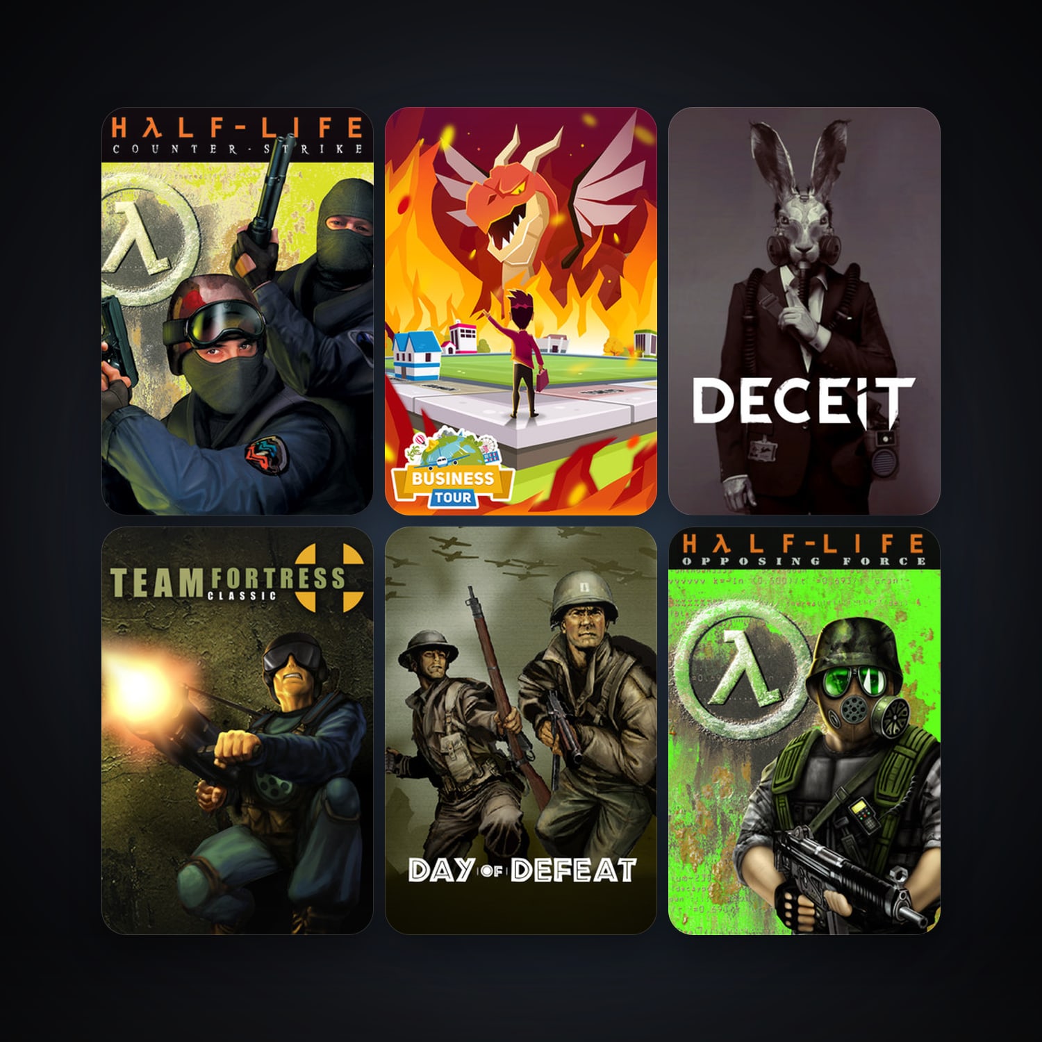 Counter-Strike + Team Fortress Classic, 22 games, Steam 14, clean — HabibiAccounts