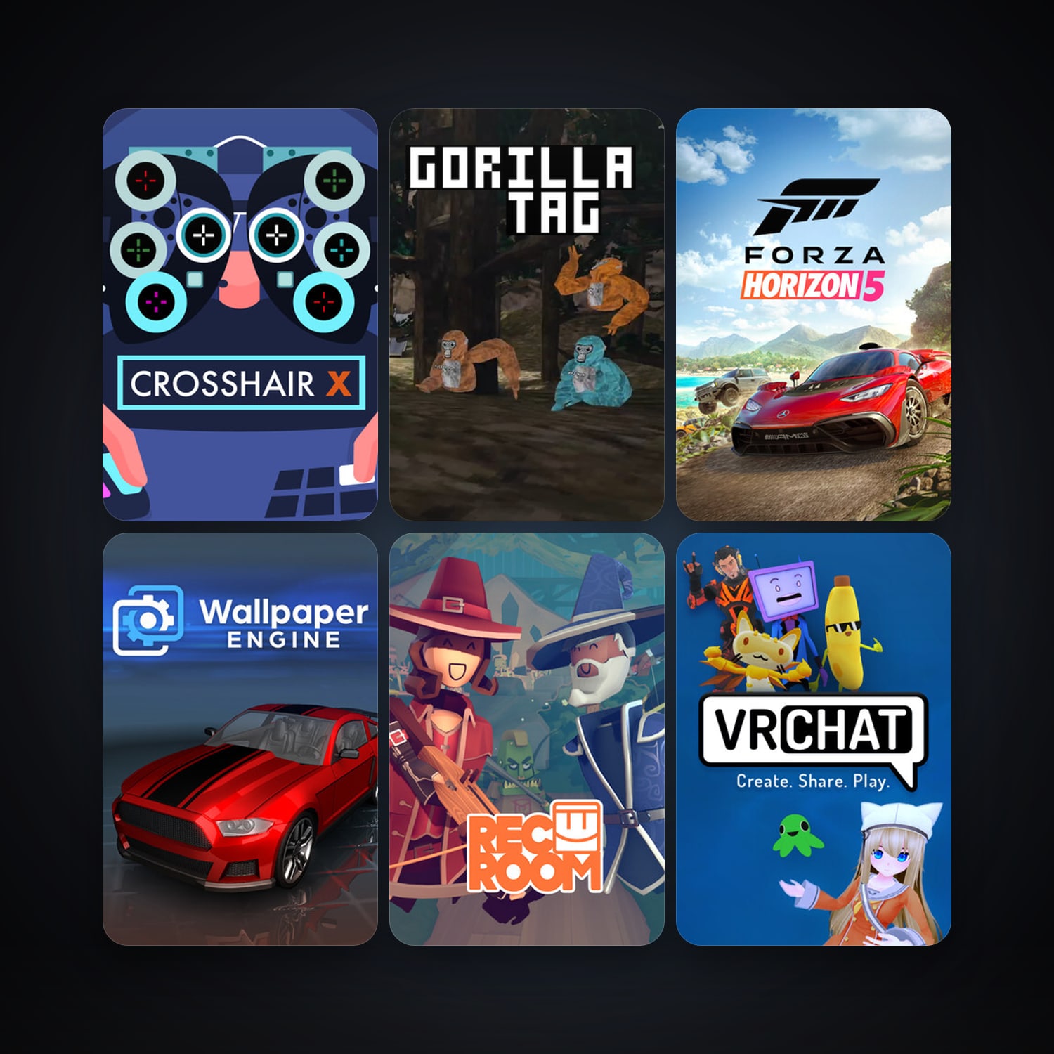 Wallpaper Engine + VRChat, 9 games, clean — HabibiAccounts