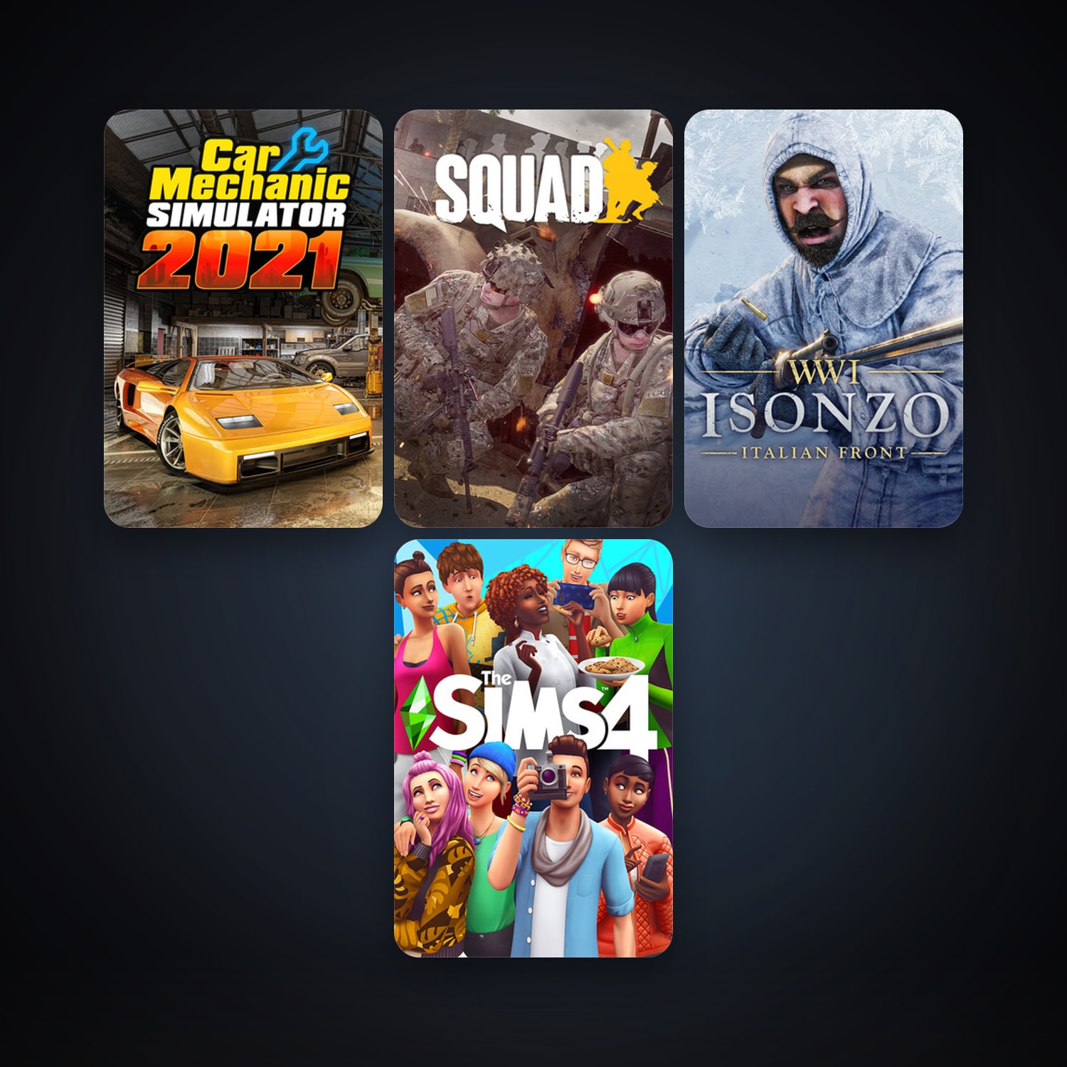 Squad + Car Mechanic Simulator 2021, 9 games, clean — HabibiAccounts