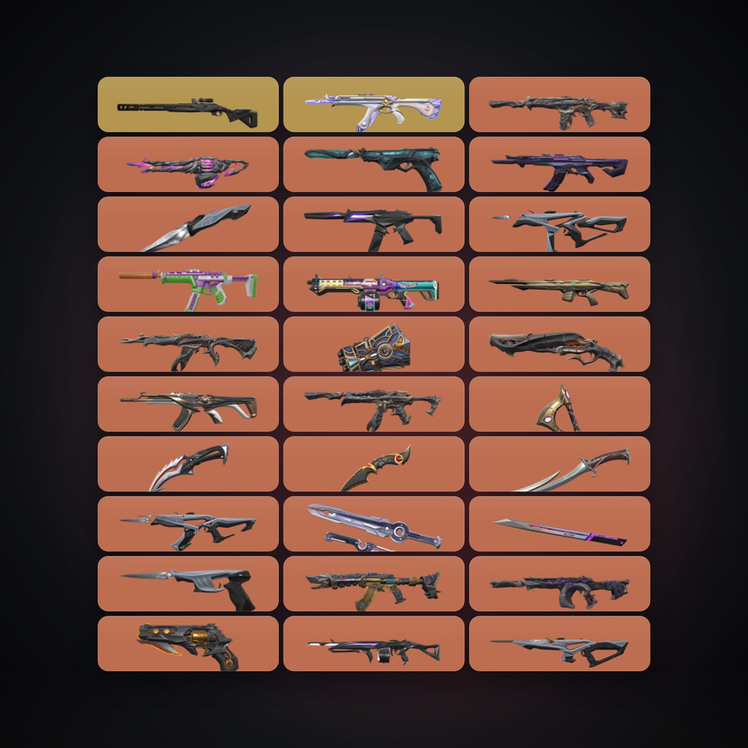 AP Gold 3 locker — 9 knives, 161 skins, lvl 623 — HabibiAccounts