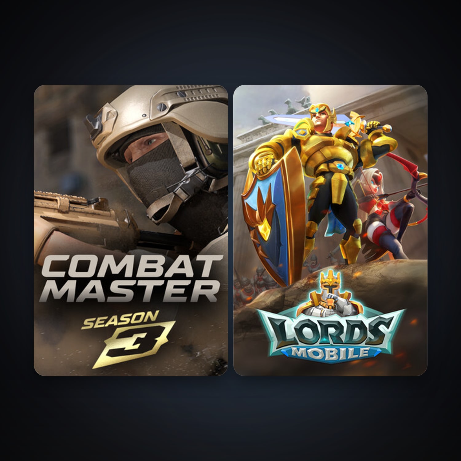 Lords Mobile: Last Fighter + Combat Master: Season 1, 2 games, clean — HabibiAccounts