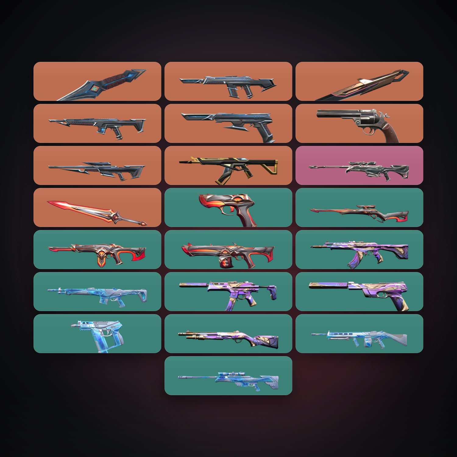LA Plat 1 locker — 3 knives, 22 skins, lvl 57 — HabibiAccounts