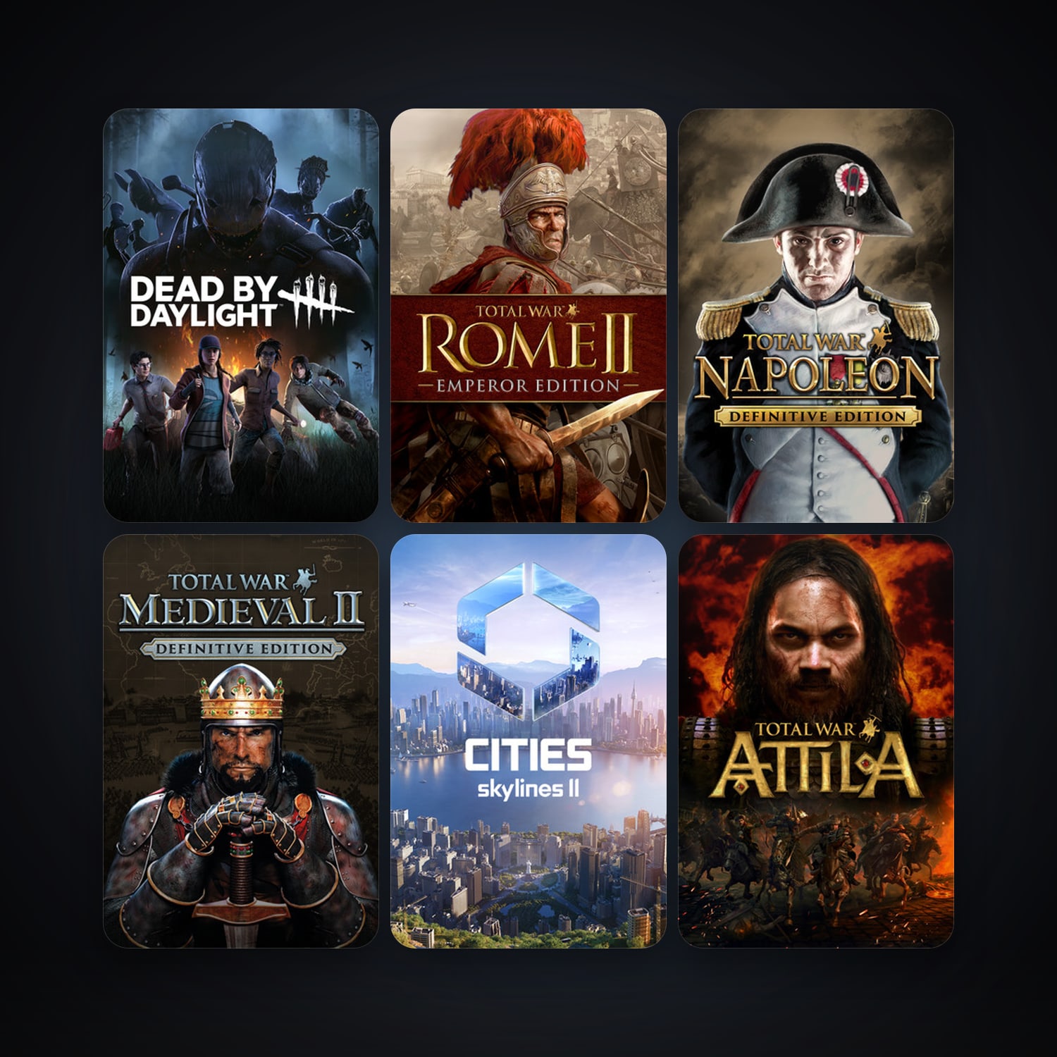Medieval II: Total War + Total War: NAPOLEON - Definitive Edition, 107 games, Steam 12, clean — HabibiAccounts