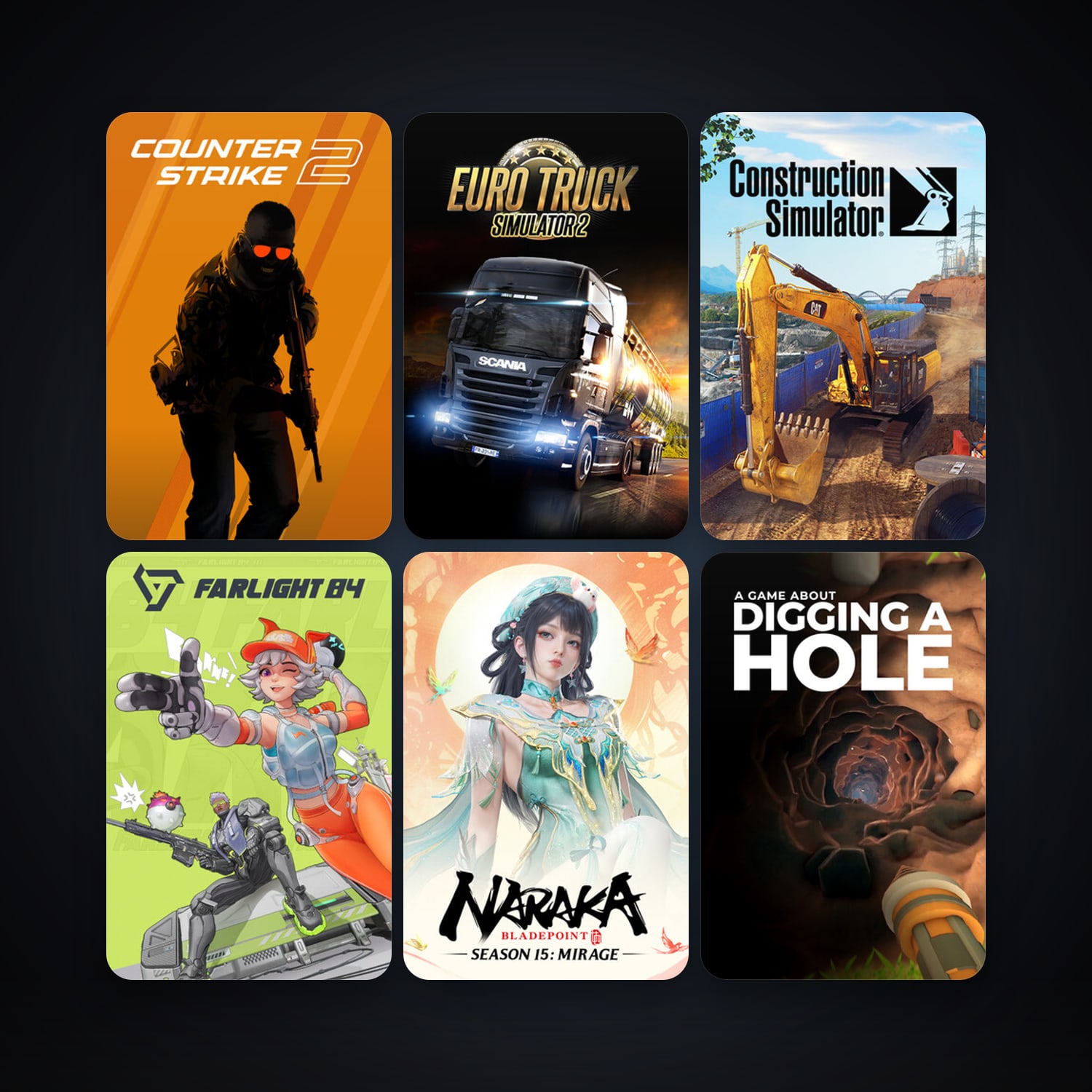 CS2 Prime + Euro Truck Simulator 2, 8 games, clean — HabibiAccounts