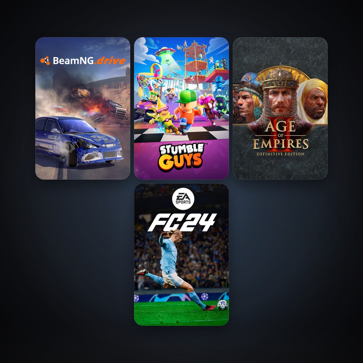 BeamNG.drive + Age of Empires II: Definitive Edition, 10 games, clean — HabibiAccounts