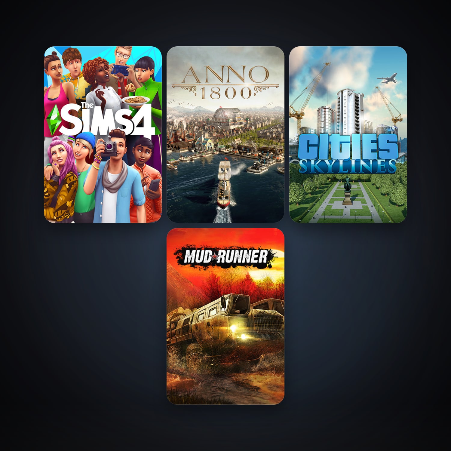 Cities: Skylines + Spintires: MudRunner, 4 games, clean — HabibiAccounts