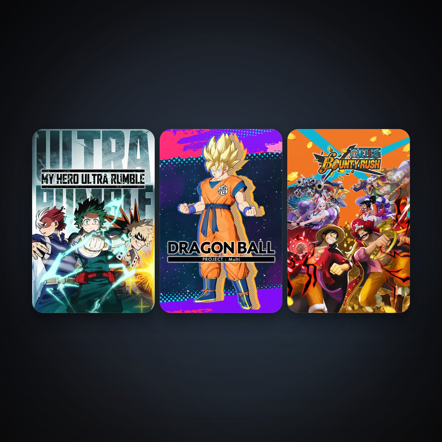 MY HERO ULTRA RUMBLE + DRAGON BALL GEKISHIN SQUADRA, 5 games, clean — HabibiAccounts