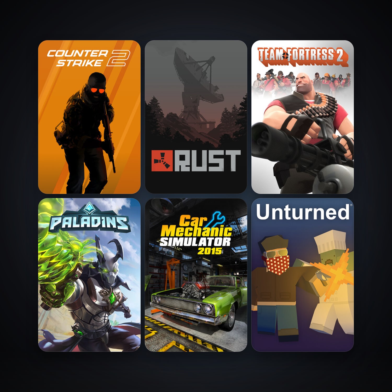 Team Fortress 2 + CS2 Prime, 15 games, Steam 17, clean — HabibiAccounts