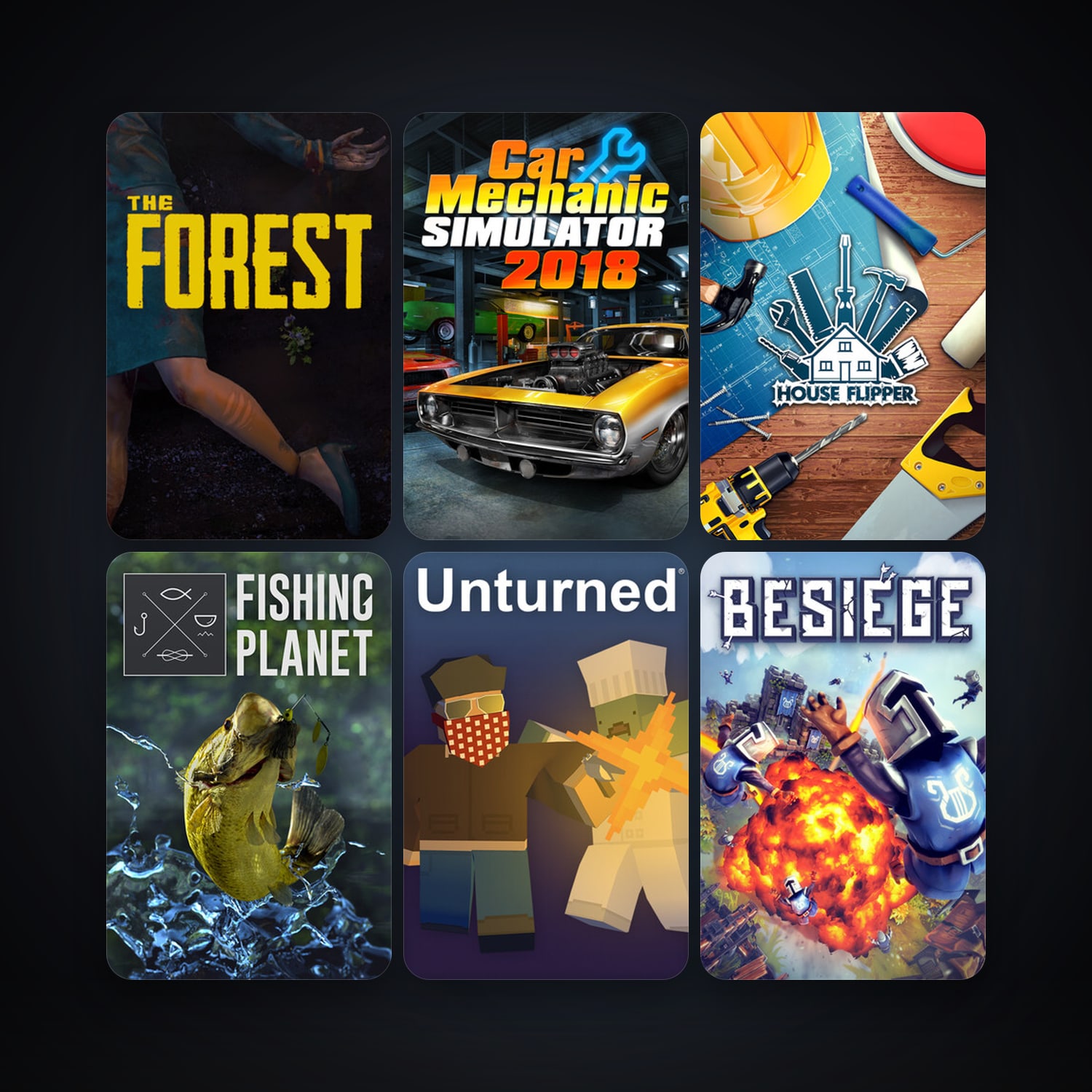 The Forest + Unturned, 62 games, clean — HabibiAccounts